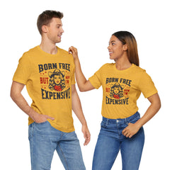 Born To Be Free Now I am Expensive, Cowgirl Graphic, Unisex Jersey Short Sleeve Tee