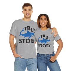 Amputee Humor Shark Attack  - Unisex Heavy Cotton Tee
