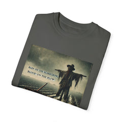 Graphic Garment-Dyed T-shirt - Rain On The Scarecrow, Blood On The Plow