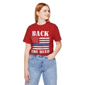 BACK THE BLUE Flag, Graphic Unisex Short Sleeve Tee