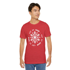 Let It Snow Snowflake T-Shirt — Christmas Winter Tee