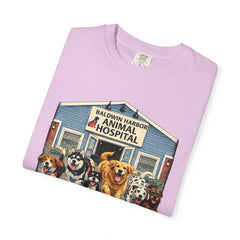 Front Graphic "Who Let the Dogs Out?" Baldwin Harbor Animal Hospital Cute Vet Clinic T Shirt