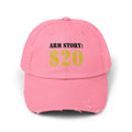 Funny Arm Amputee cap, Arm Story 20 dollars , Limb Loss Awareness, distressed unisex graphic hat, amputee gift, recovery encouragement gift