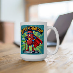 Super Nephrologist Saving Kidneys Daily, Graphic Ceramic Mug, (11oz, 15oz)