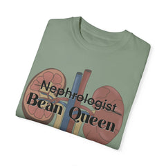 Nephrologist Bean Queen, Graphic Unisex Garment-Dyed T-shirt