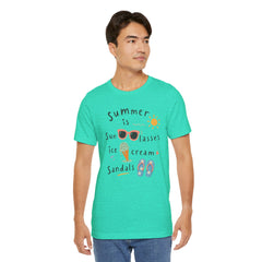 Summer Is — Graphic Tee (Sunglasses, Ice Cream & Sandals)