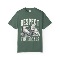 Alligator and Manatee Respect the Locals T-Shirt — Vintage Beach Vibes Graphic Tee
