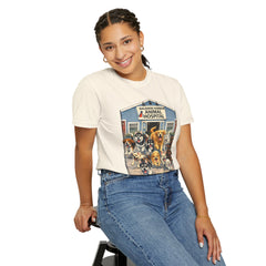 Front Graphic "Who Let the Dogs Out?" Baldwin Harbor Animal Hospital Cute Vet Clinic T Shirt