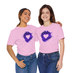 Galaxy Heart Tee — Purple or Green Splatter Heart T-Shirt