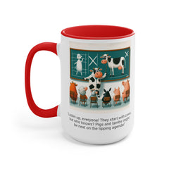 COW TIPPING Awareness - Accent Mugs | Cow Tipping Is Real, Bovine Humor. Gift For Him, Gift For Her, Farm Humor, Cow Fan Gift, Farm Animal