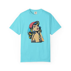 Pop Art Pinup Girl Comfort Colors T-Shirt