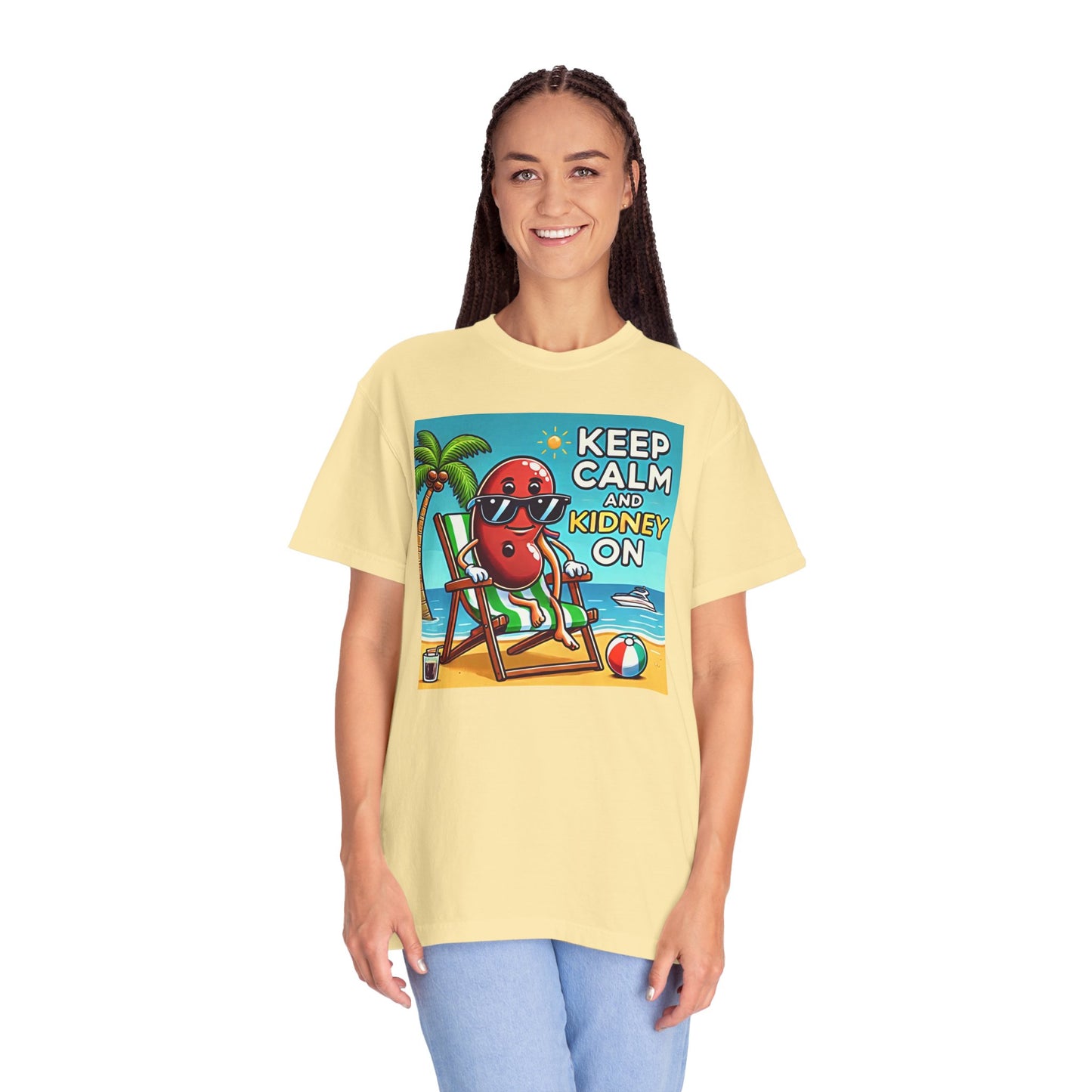 Keep Calm And Kidney On Graphic Unisex Garment-Dyed T-shirt