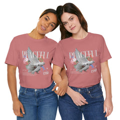 Peaceful Flowers With Dove Unisex Tee