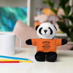 Stuffed Animals with T Shirt,Funny Quote,Support Wildlife Raise Boys,gift for him,gift for her,Birthday Gift,Everyday gift,animal lover gift