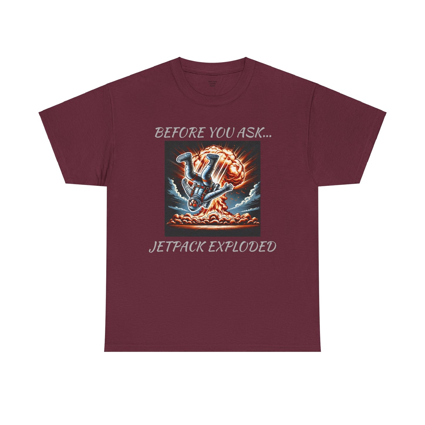 Amputee Exploding JetPack Humor - Unisex Garment-Dyed T-shirt