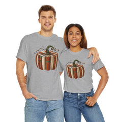 Autumn-Themed Pumpkin Book Tee, Cozy Fall Shirt, Halloween Apparel, Literary Gift, Unisex Comfortable T-Shirt
