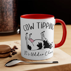 COW TIPPING Awareness - Accent Mugs | Cow Tipping Is Real, Bovine Humor. Gift For Him, Gift For Her, Farm Humor, Cow Fan Gift, Farm Animal