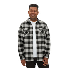 Wild Sound Wolf Guitarist Graphic - Unisex Flannel Shirt