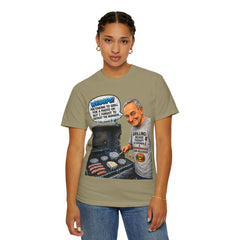 Grill Master Grandpa Funny BBQ T-Shirt — "Whoops! Pretending to Grill for a Photo" Graphic Tee