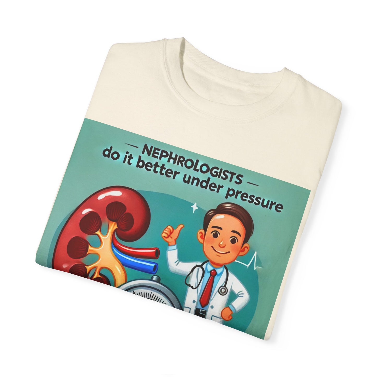 Nephrologists Do It Better Under Pressure, Graphic Unisex Garment-Dyed T-shirt