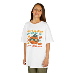 Kids Pumpkin Spice & Math Tee, Perfect for Fall, Halloween Fun, Back to School, Cute Gift for Students, Autumn Fashion