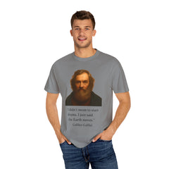 Historical Galileo Galilei Portrait Quote T‑Shirt — "I didn't mean to start drama. I just said the Earth moves."