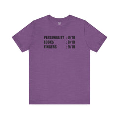 Personality Looks Fingers, Check! - Unisex Jersey Short Sleeve Tee | Amputee Aware,Amputee Humor,Finger Amputee,Gift For Him,Gift For Her