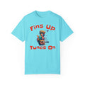 Fins Up, Tunes On - Unisex Garment-Dyed T-shirt