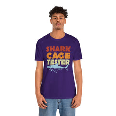 SHARK CAGE TESTER - Graphic Unisex Short Sleeve Tee