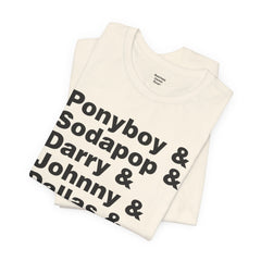 The Outsiders Shirt, Greasers Characters Shirt, Unisex Jersey Short Sleeve Tee