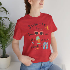 Summer Is — Graphic Tee (Sunglasses, Ice Cream & Sandals)