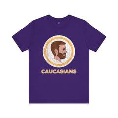 Bearded Graphic Tee - Funny Caucasians Satire Head Shot Unisex Jersey Short Sleeve Tee