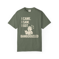 Funny Unisex Garment-Dyed T-Shirt, Bamboozled Shirt, Humorous Tee, Gift for Him/Her, Quirky Casual Wear