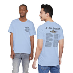 41 For Freedom FBM Fleet Ballistic Missile Submarine Unisex Jersey Short Sleeve Tee