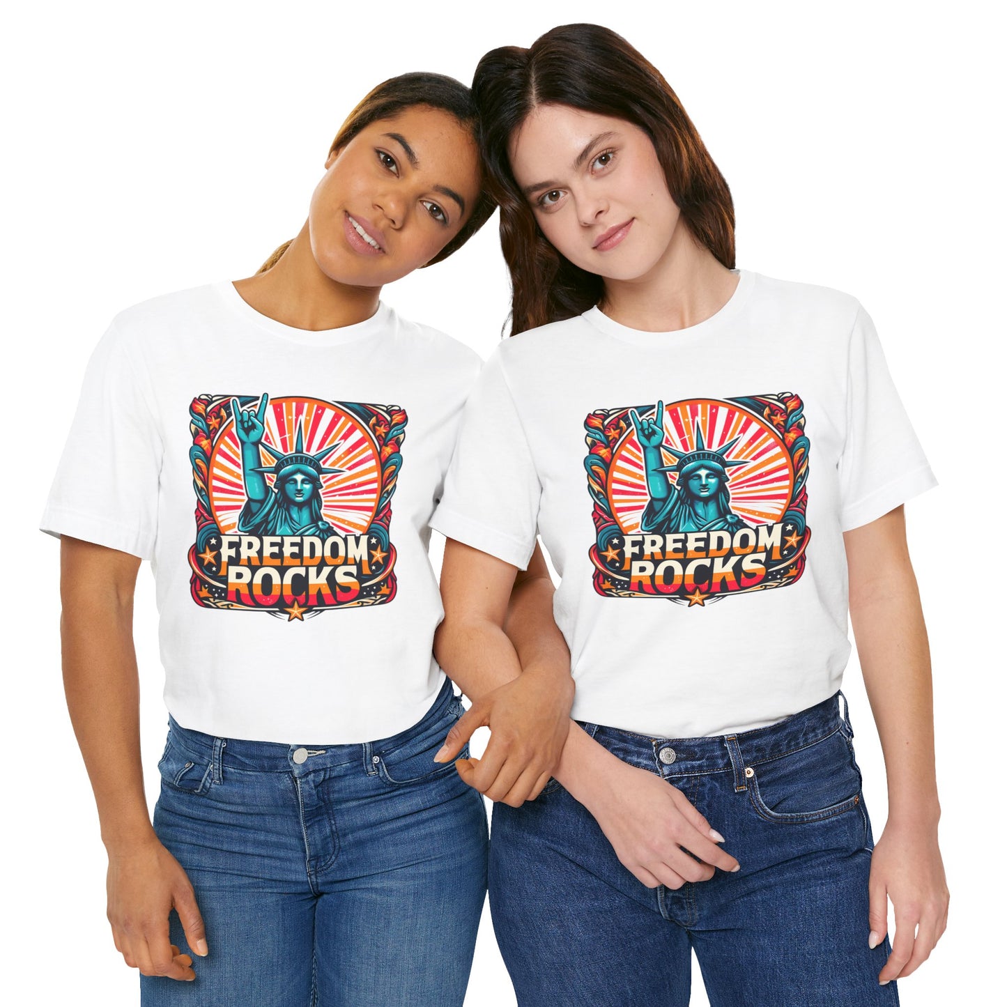 July 4th Statue Of Liberty Freedom - Graphic Unisex Short Sleeve Tee