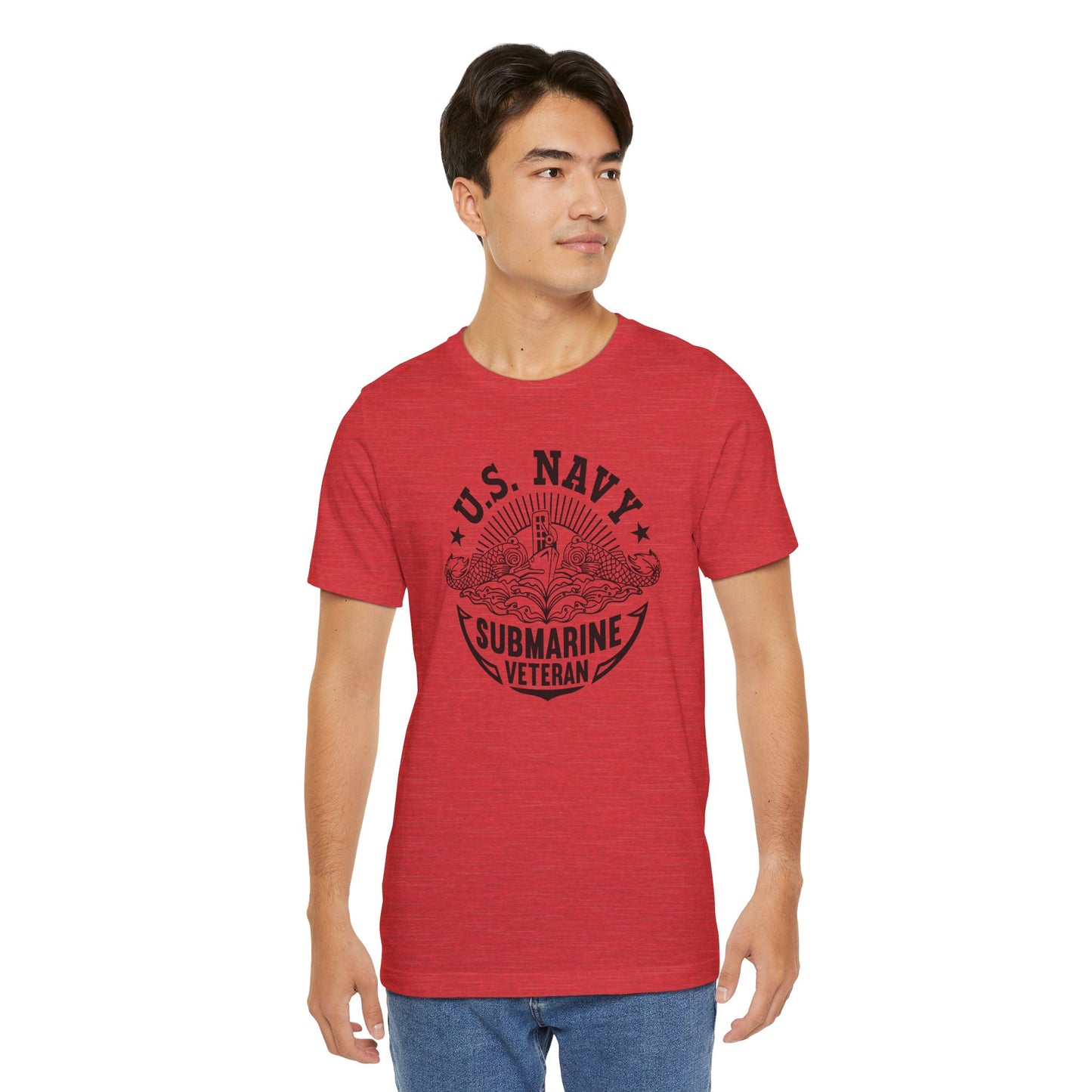 US Navy Submariner Veteran RED Friday, Unisex Jersey Short Sleeve Tee