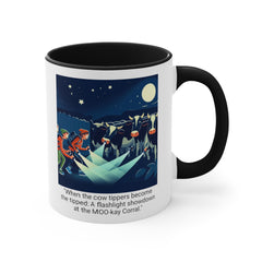 COW TIPPING Awareness - Accent Mugs | Cow Tipping Is Real, Bovine Humor. Gift For Him, Gift For Her, Farm Humor, Cow Fan Gift, Farm Animal