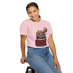 Problem? Punch the Boulder T-Shirt — Funny Raccoon City Gym / Motivational Workout Tee