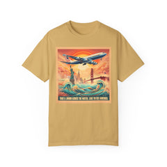 Vintage-Inspired Travel T-Shirt - 'Take a Jumbo Across the Water, Like to See America'