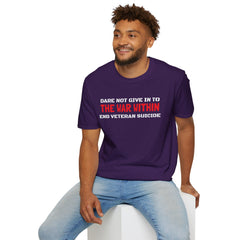 Dare Not Give In To The War Within END VETERAN SUICIDE - Unisex Softstyle T-Shirt