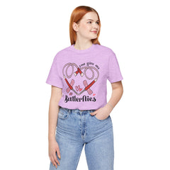 Phlebotomist Heart Butterflies Tee