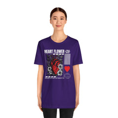 Heart Flower Tee - Nuturing Affection In The Garden Of Life - Positive Vibes Unisex Jersey Short Sleeve Tee