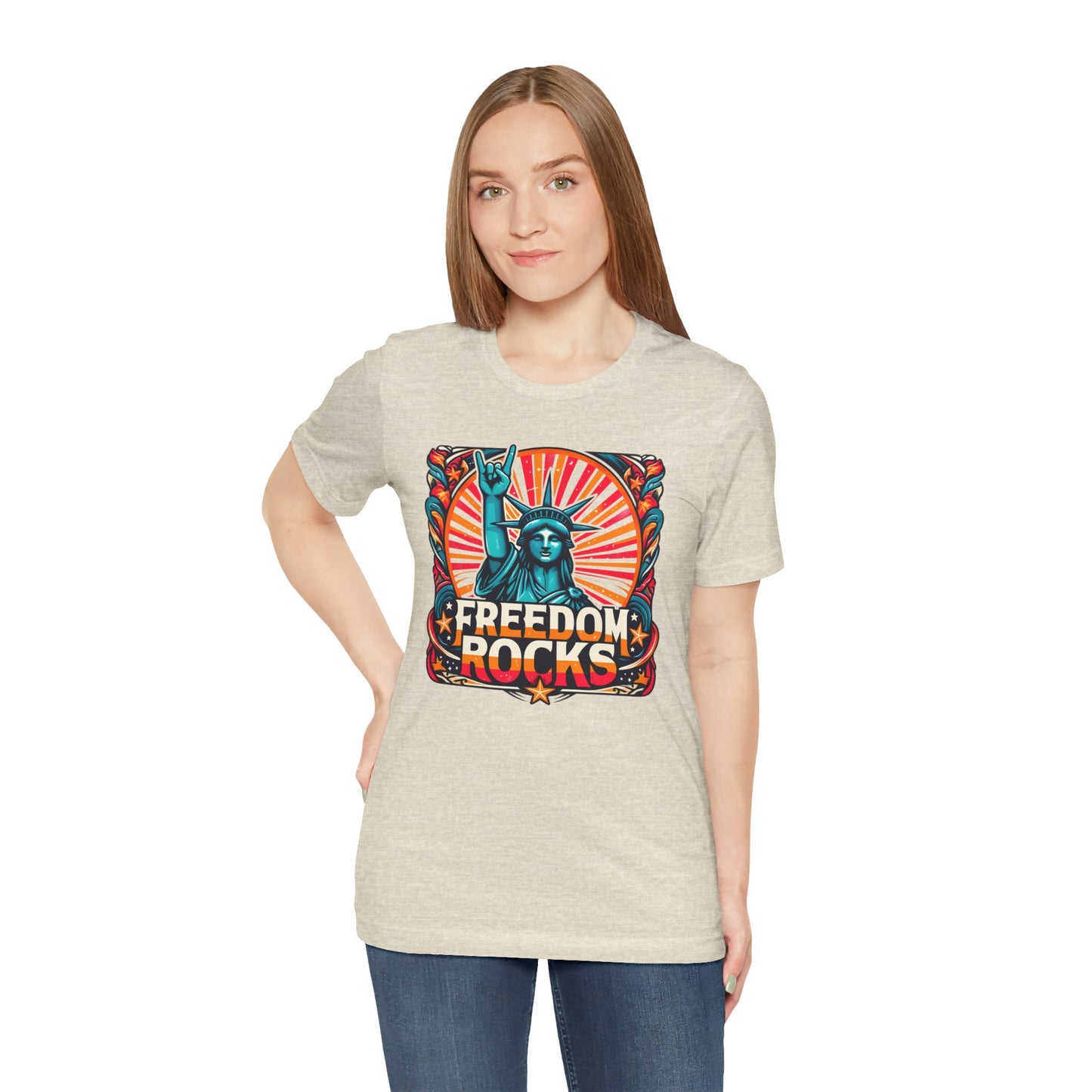 July 4th Statue Of Liberty Freedom - Graphic Unisex Short Sleeve Tee