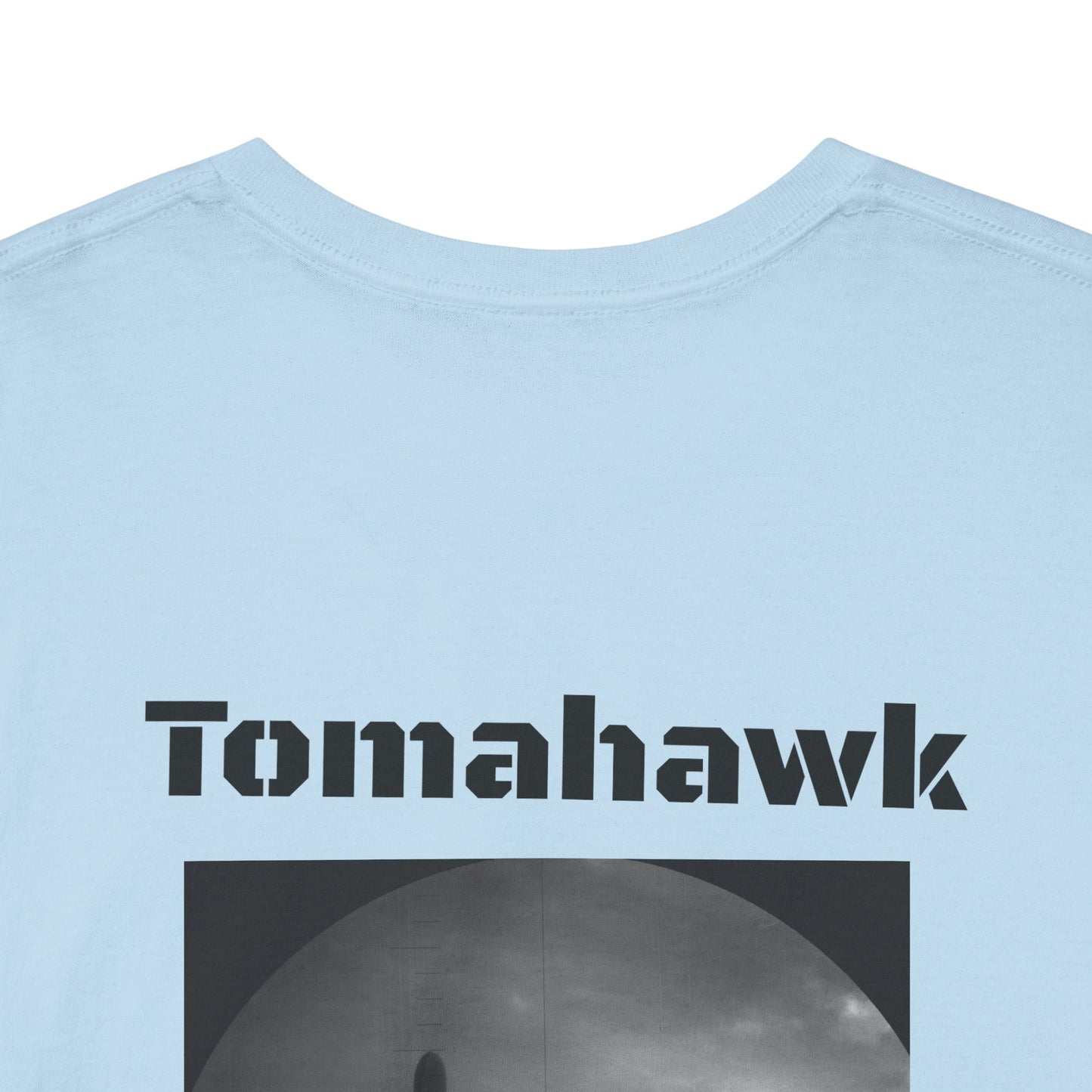 USN Periscope view, Submarine Launched Tomahawk Missile with Dolphins Unisex Jersey Short Sleeve Tee