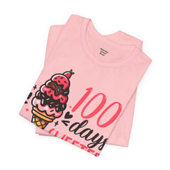 100 Days of School Unisex Tee | Elementary School, Ice Cream, Teacher Apparel