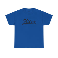 Utica Unisex Heavy Cotton Tee - Retro Dunder Mifflin Design for Nostalgic Fans