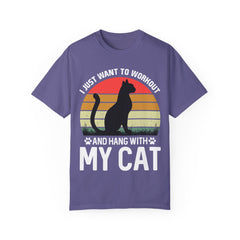 Workout & Cat Lover Unisex T-Shirt - I Just Want to Workout and Hang with My Cat