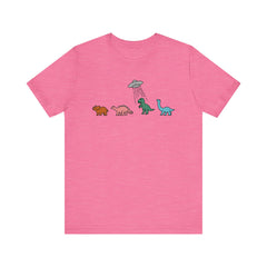 UFO and Dinosaurs Retro Unisex Jersey Short Sleeve Tee