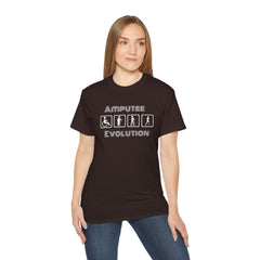 Amputee Evolution T-Shirt | Limb Loss Awareness Prosthetic Gift Unisex Tee
