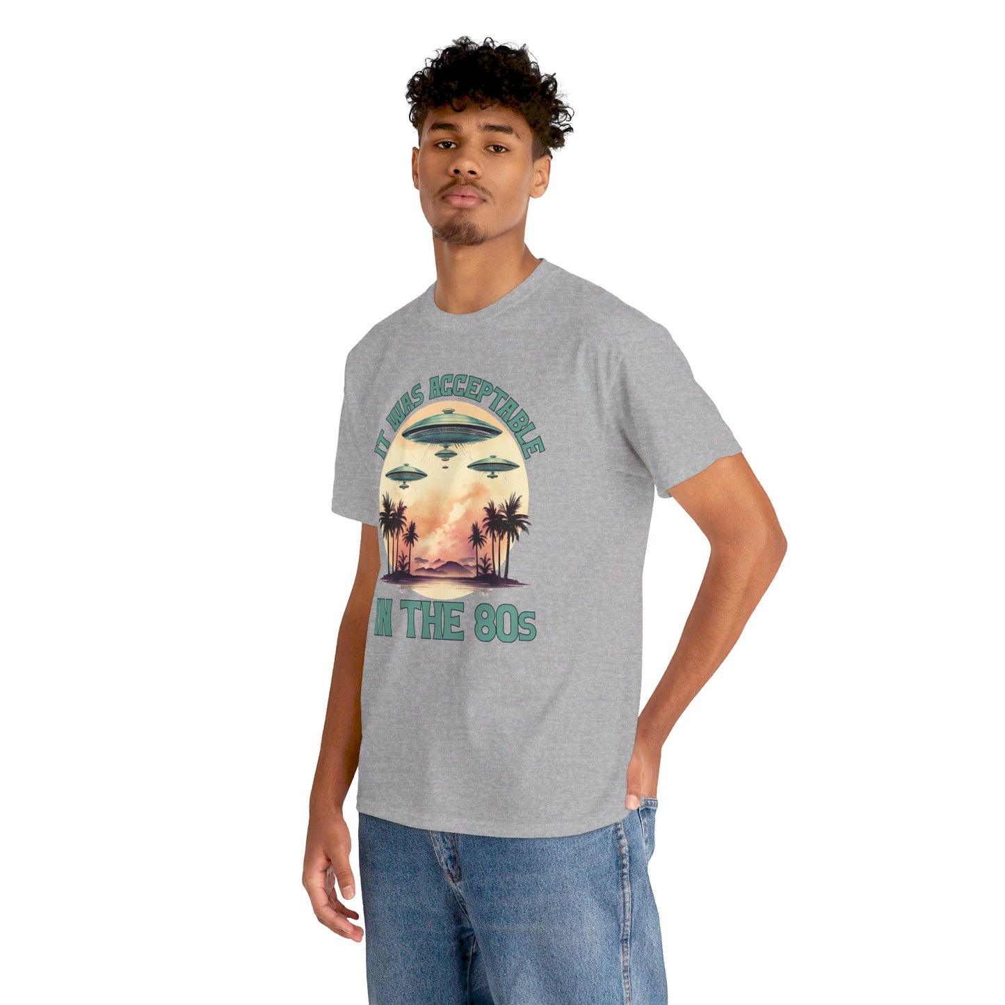 Funny 80s UFOs - Unisex Heavy Cotton Tee